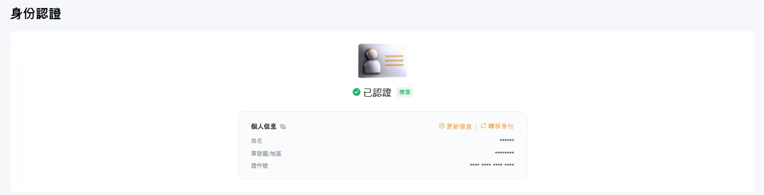 Bybit 身分驗證 KYC 等級頁面（個人認證 Lv1／Lv2）
